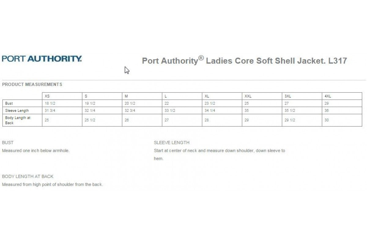 Port Authority Ladies Core Soft Shell Jackets (L317-TECAN)