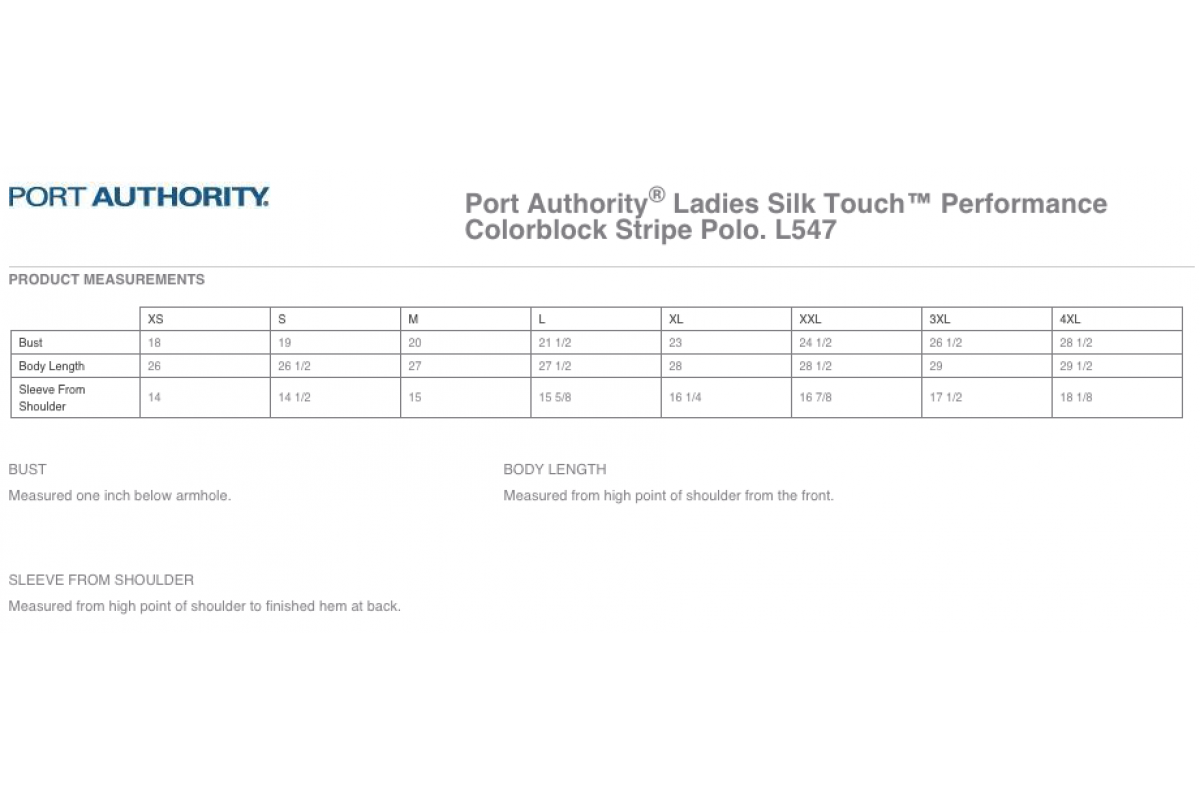 Port Authority® Ladies Silk Touch™ Performance Colorblock Stripe Polo (L547-TECAN)