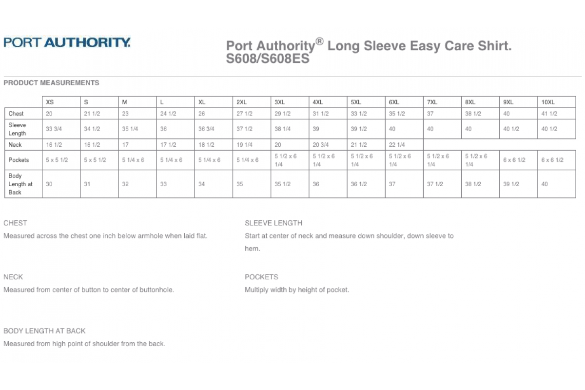 Port Authority® Long Sleeve Easy Care Shirt (S608-TECAN)