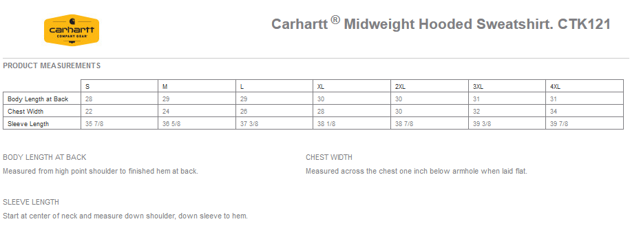Carhartt ® Midweight Hooded Sweatshirt (CTK121- Tecan)