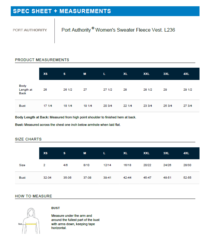Port Authority ® Women's Sweater Fleece Vest (L236-TECAN)