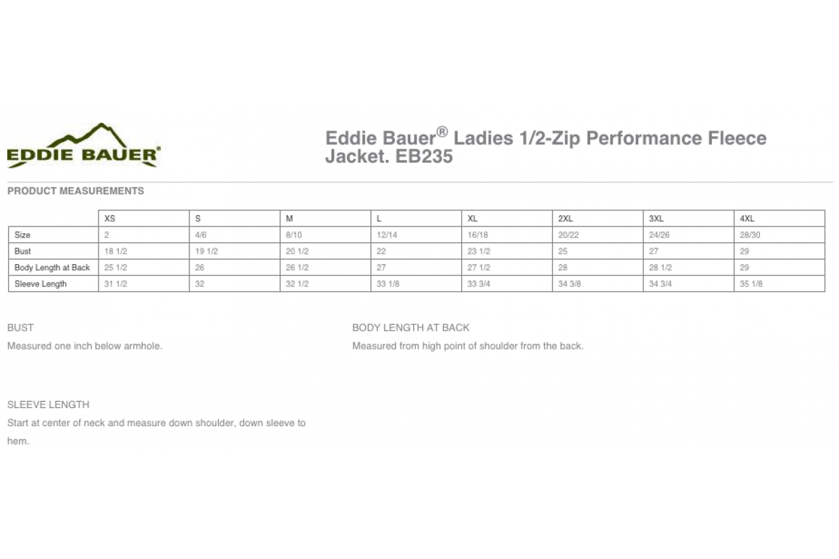 Eddie Bauer® Ladies 1/2-Zip Performance Fleece Jackets (EB235-TECAN)