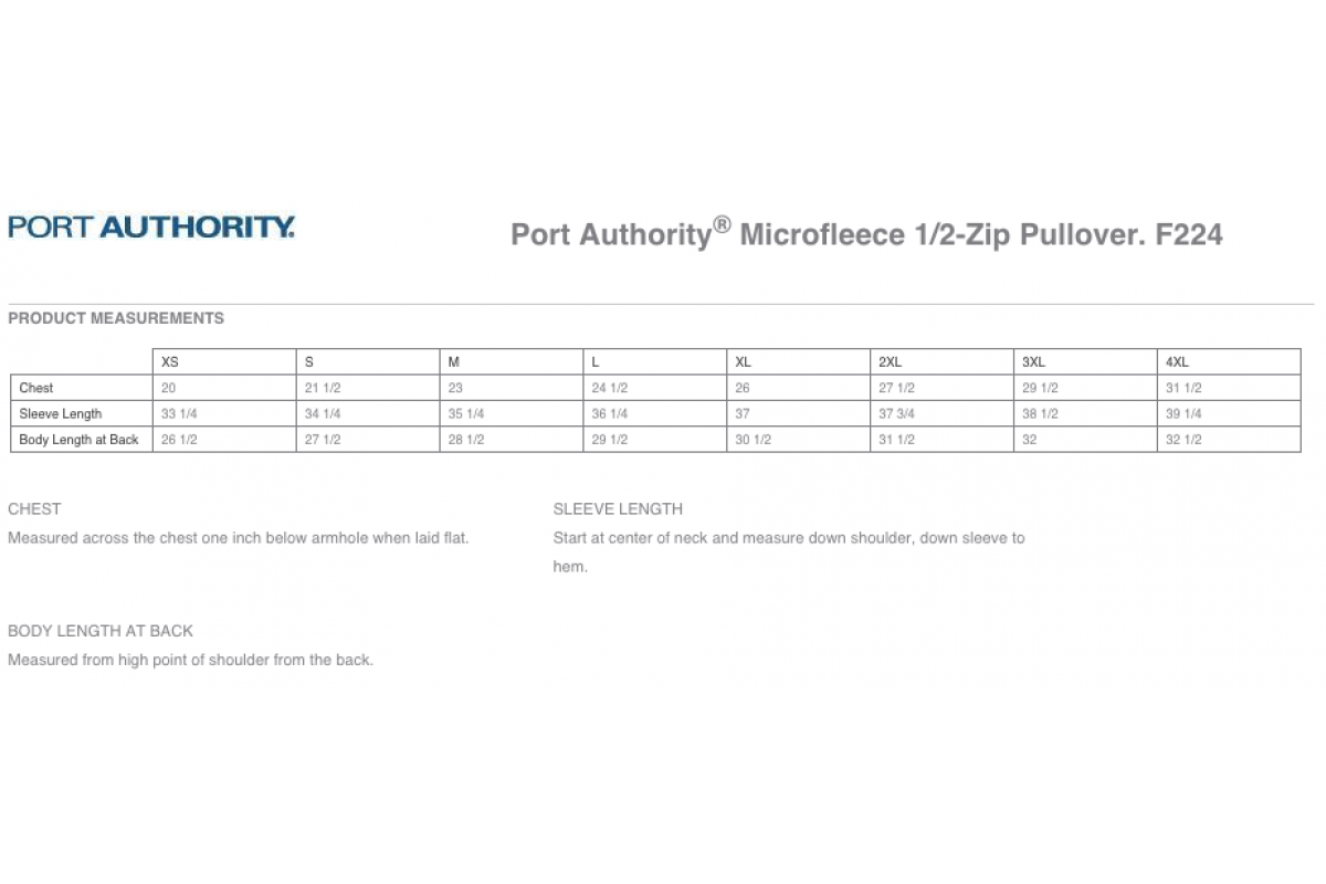 Port Authority Microfleece 1/2-Zip Pullover (F224-TECAN)