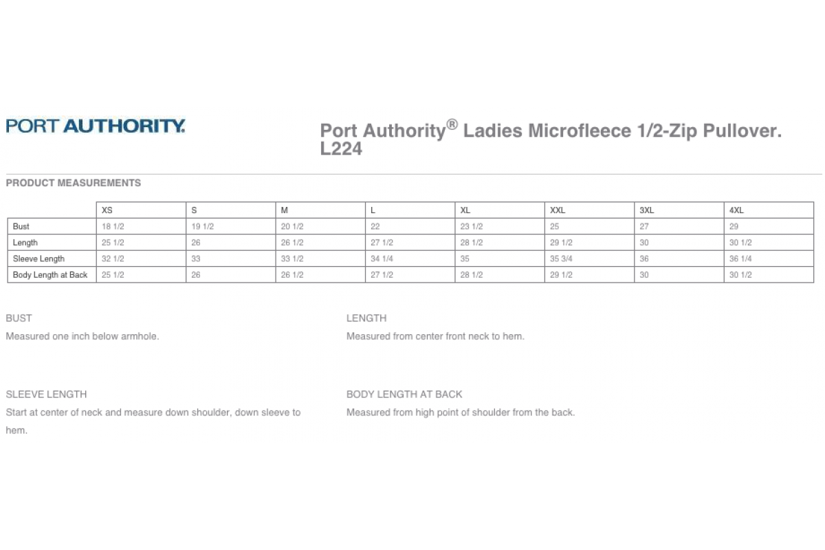 Port Authority Ladies Microfleece 1/2-Zip Pullover (L224-TECAN)