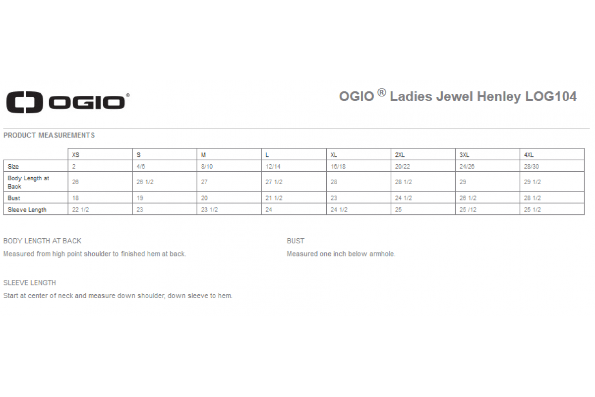 OGIO ® Ladies Jewel Henley (LOG104-TECAN)