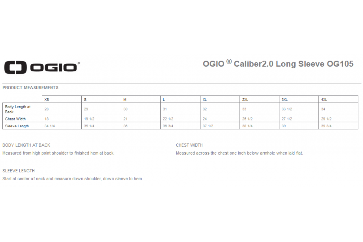 OGIO ® Caliber2.0 Long Sleeve (OG105-TECAN)